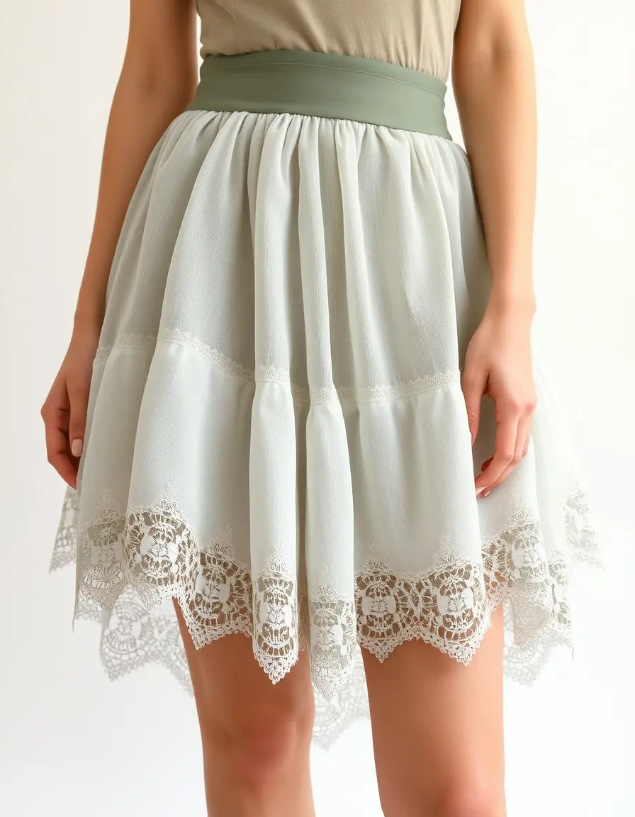 Lace Trimmed Petticoat avec dentelle