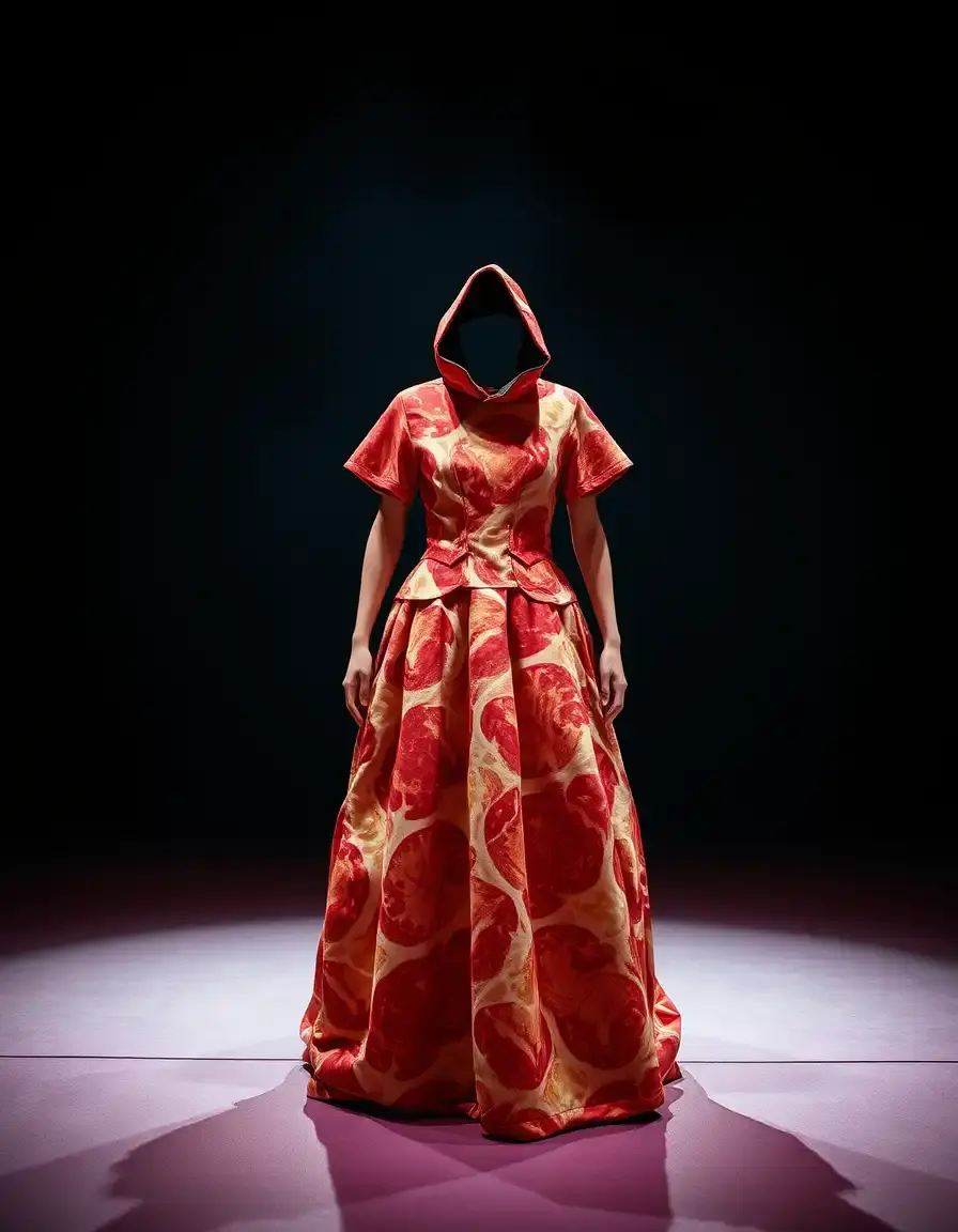 Dramatic Performance Dress motifs rouges