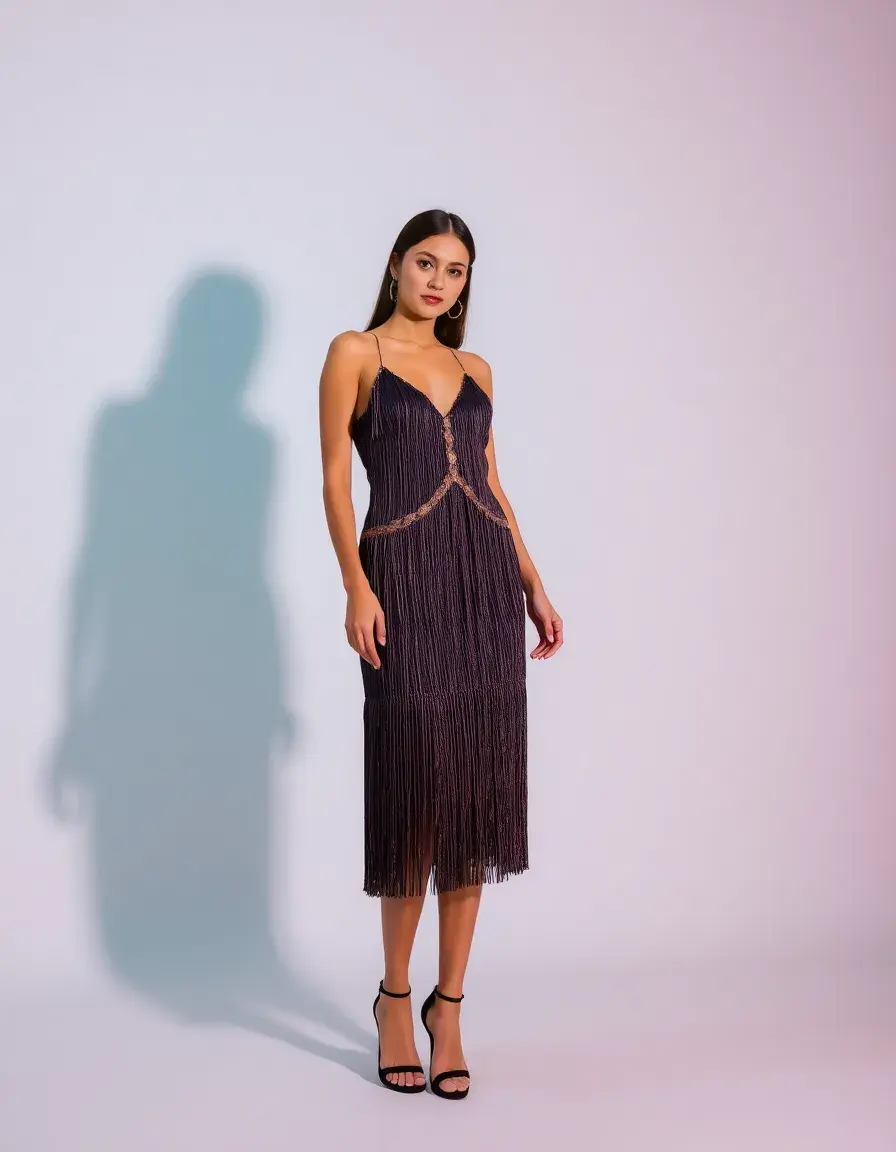 60s Cocktail Dress avec franges