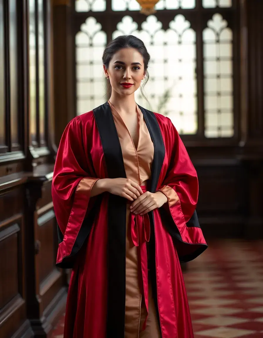 Robe élégante pour examen du barreau