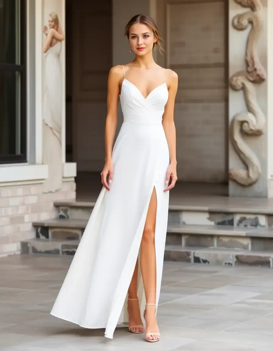 Long Prom Slit Dress avec fente