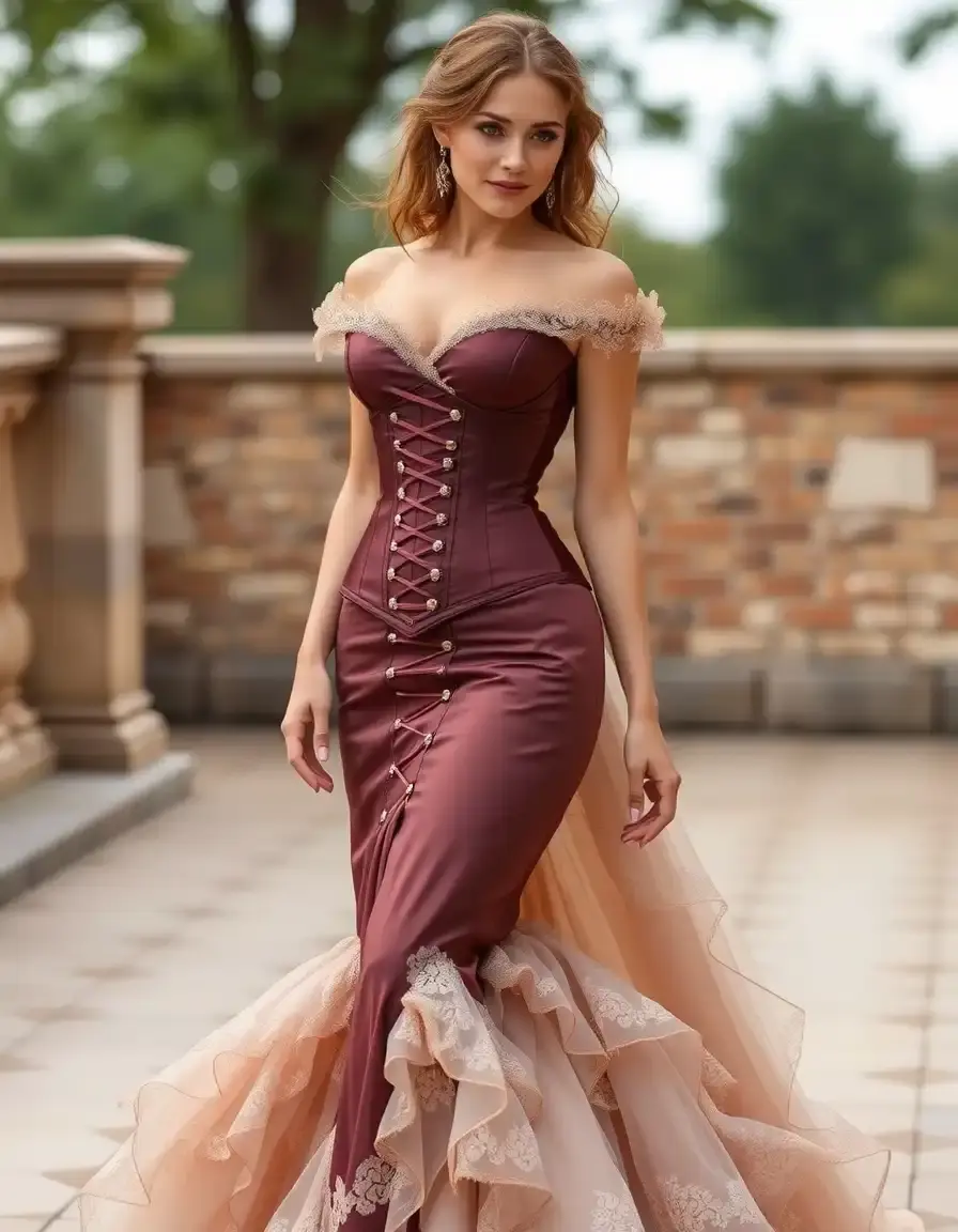 Vintage Bridgerton Corset Dress style corset