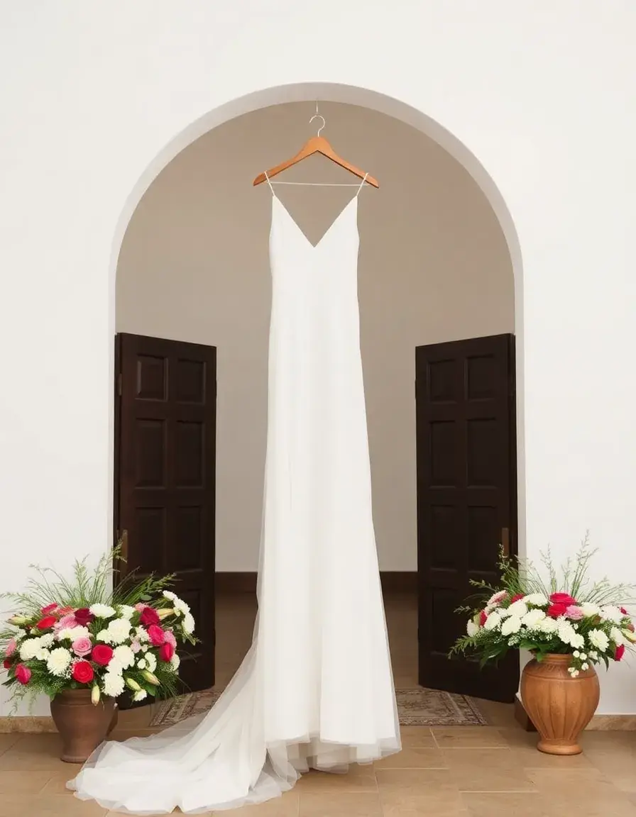 Robe civile mariage simple blanche
