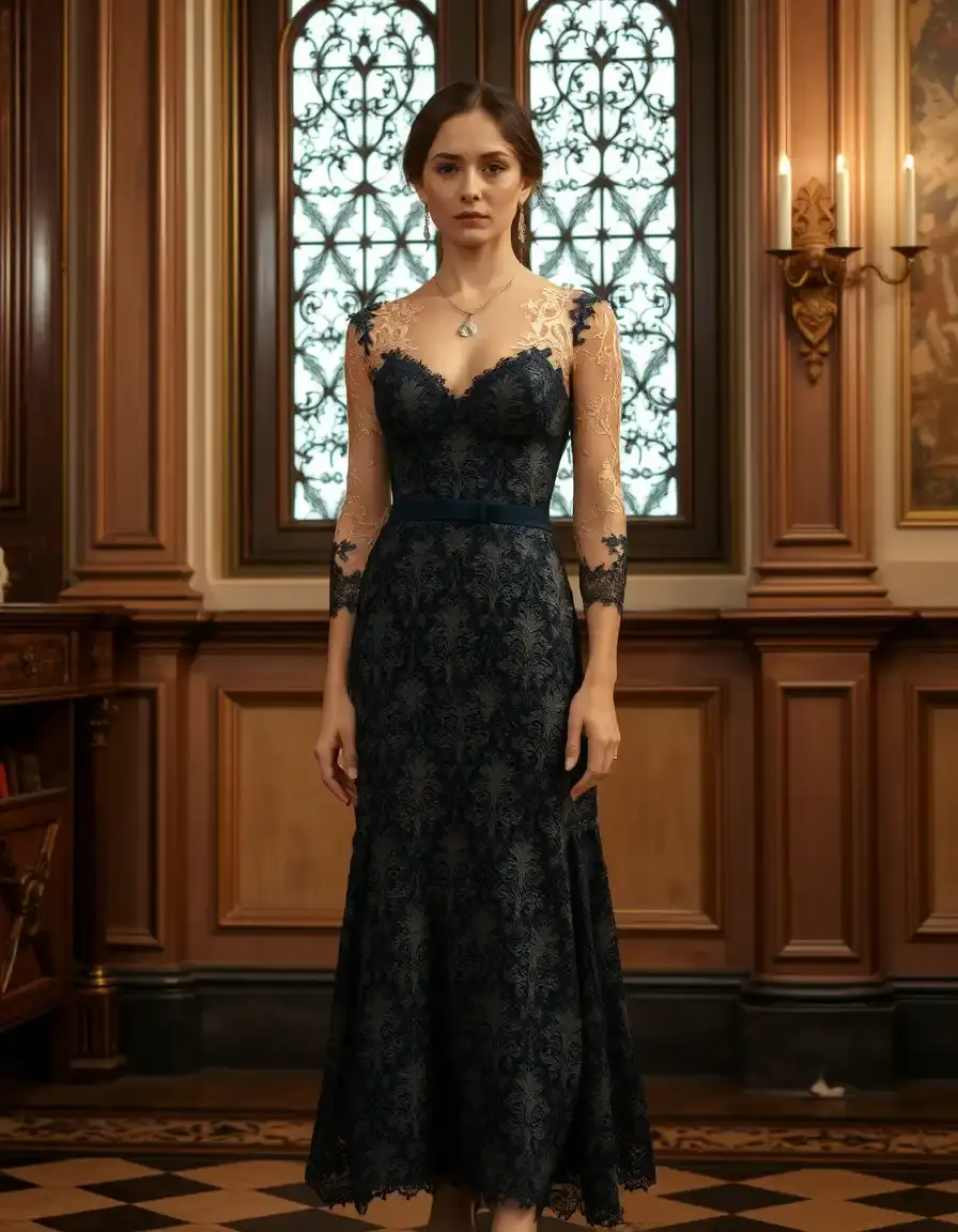 Robe en dentelle pour mariage civil