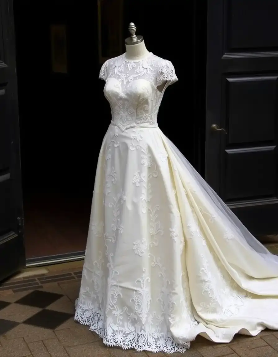 Robe de mariée vintage pour le civil
