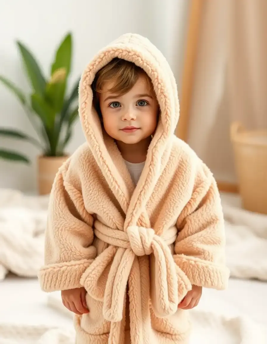 Robe de chambre enfant polaire douce