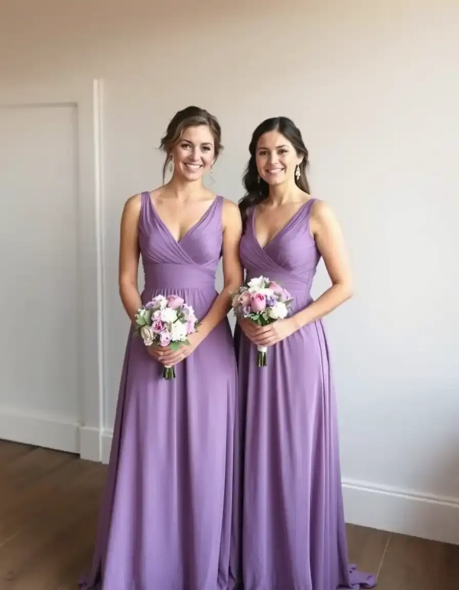 Robe de demoiselle d'honneur coupe trapèze