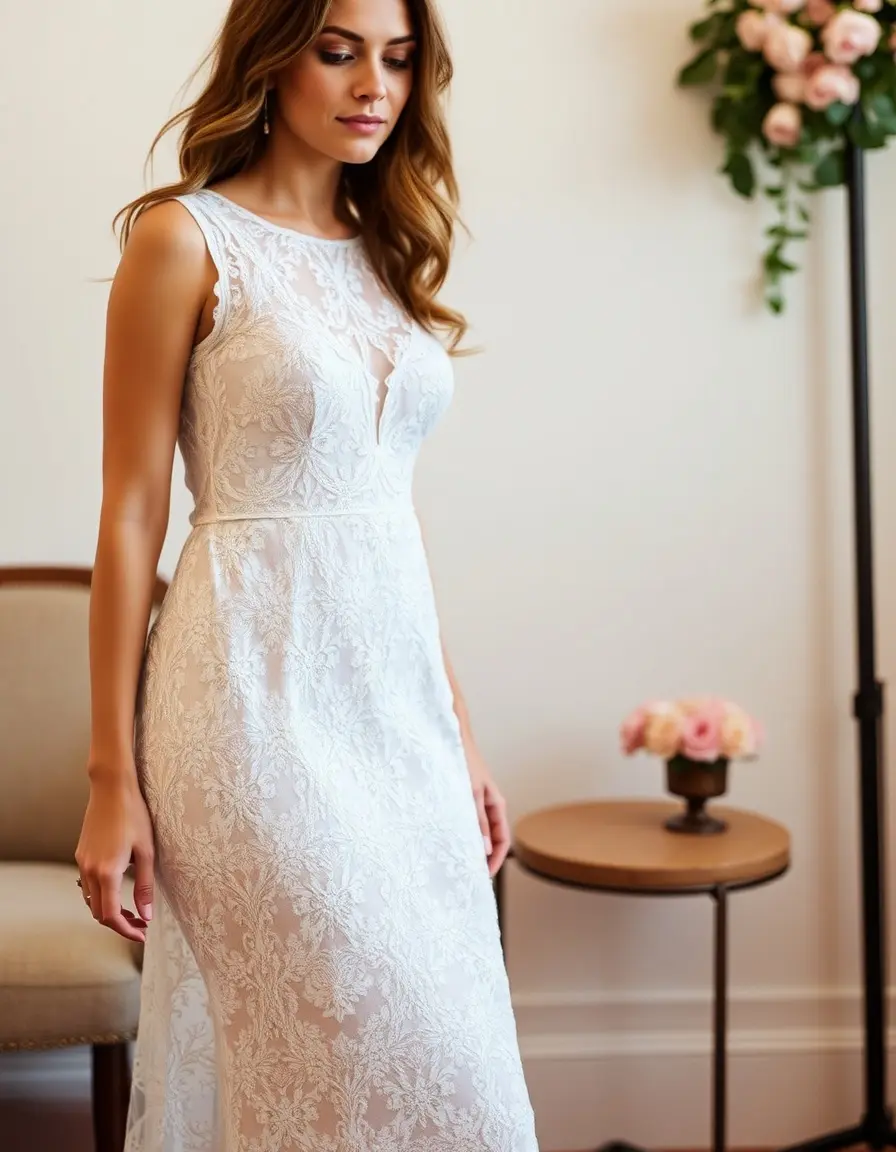 Robe en dentelle pour invitée de mariage