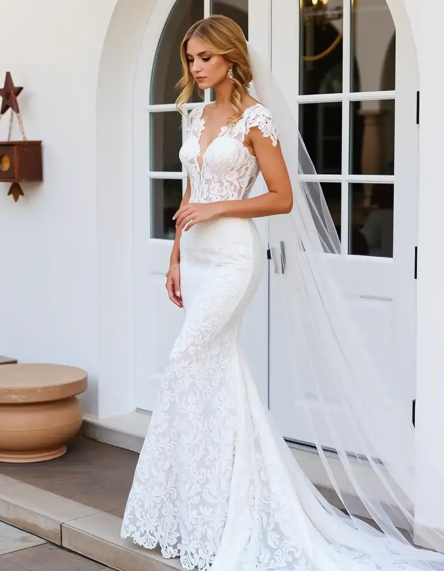 Robe de mariée pas chère en dentelle abordable