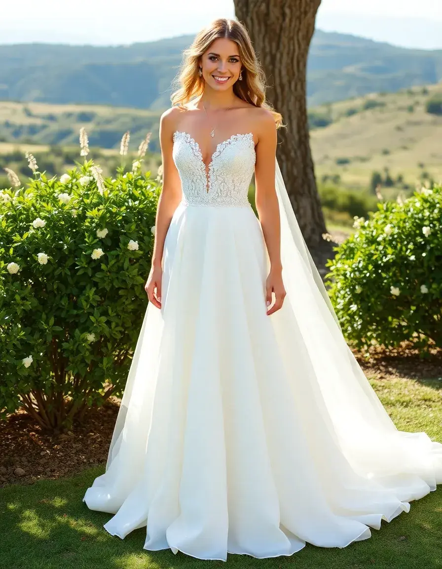 Robe de mariée coupe A-line budget