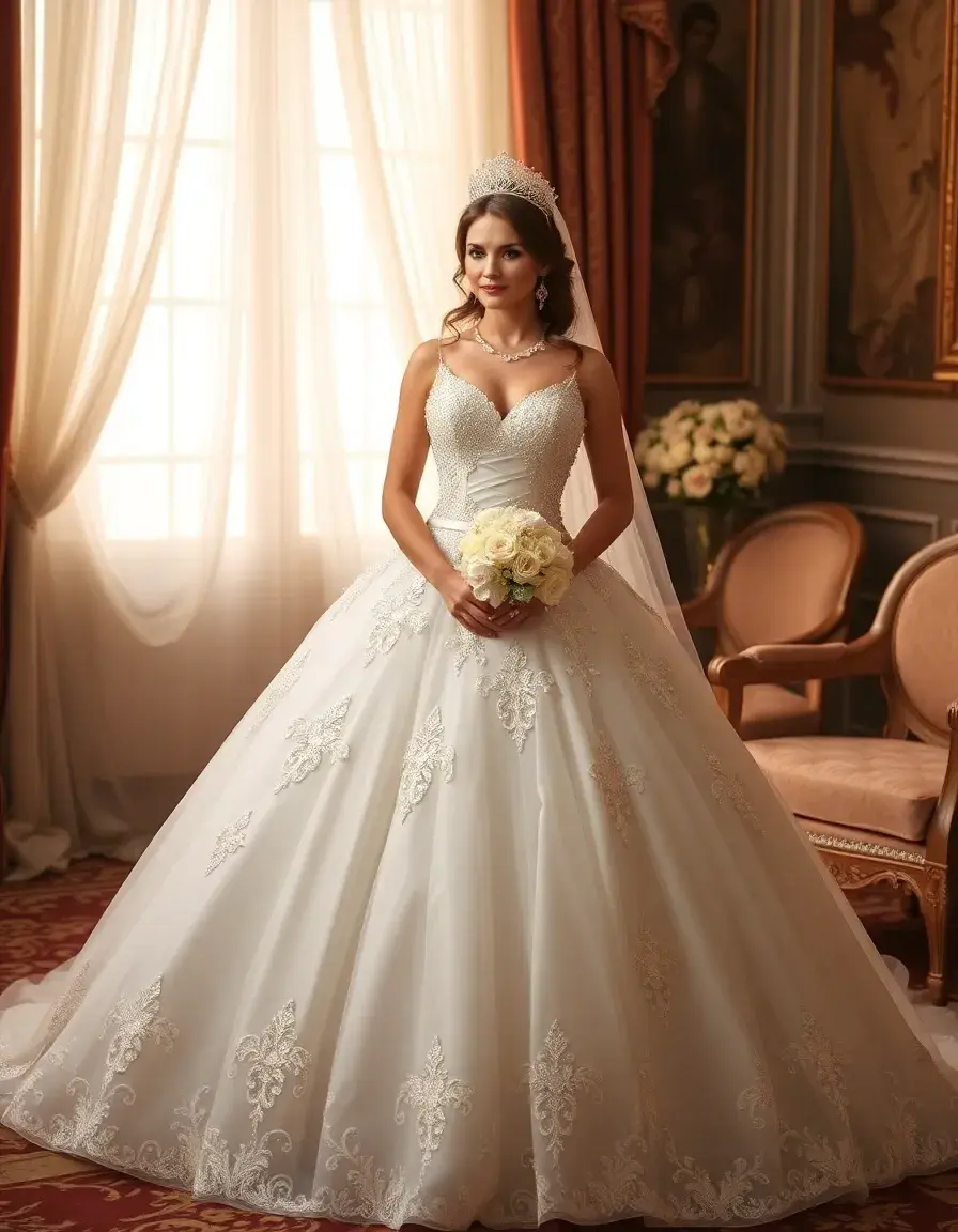 Robe de mariée princesse volumineuse