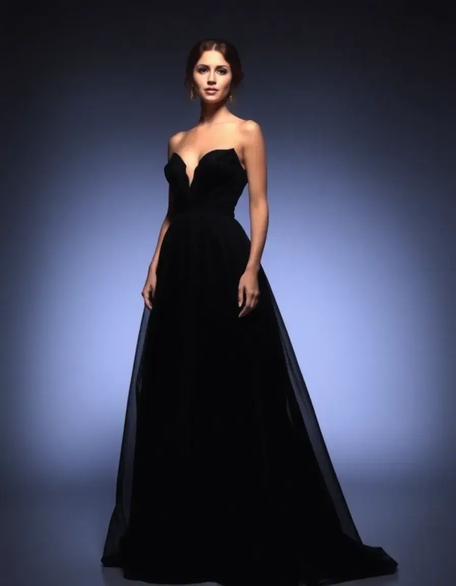 Robe de soirée classe chic noire élégante
