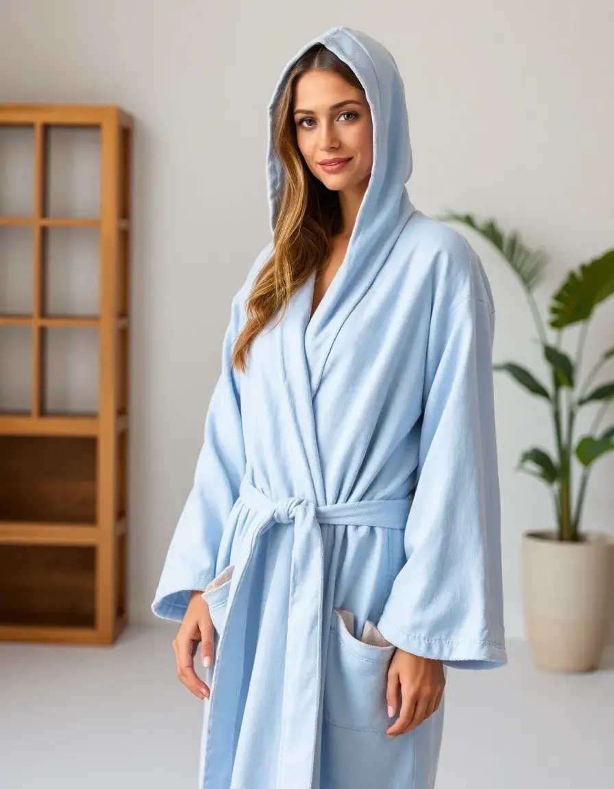 Cotton Robe avec capuche