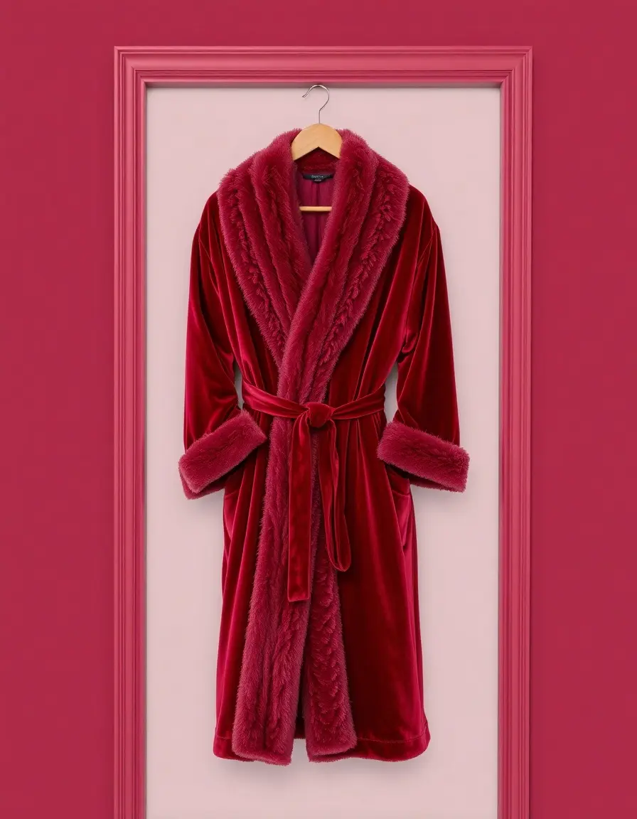 Velvet Robe rouge en velours