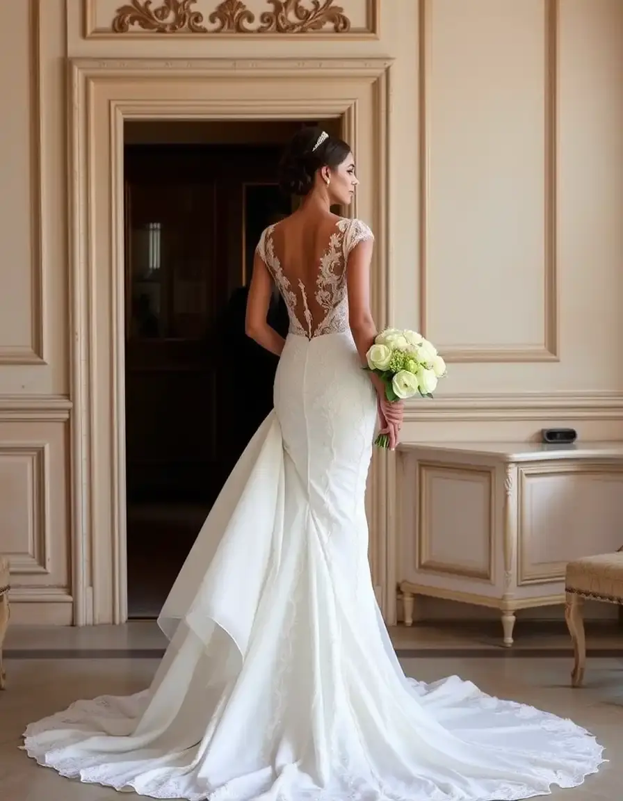Robe de mariée ivoire élégante