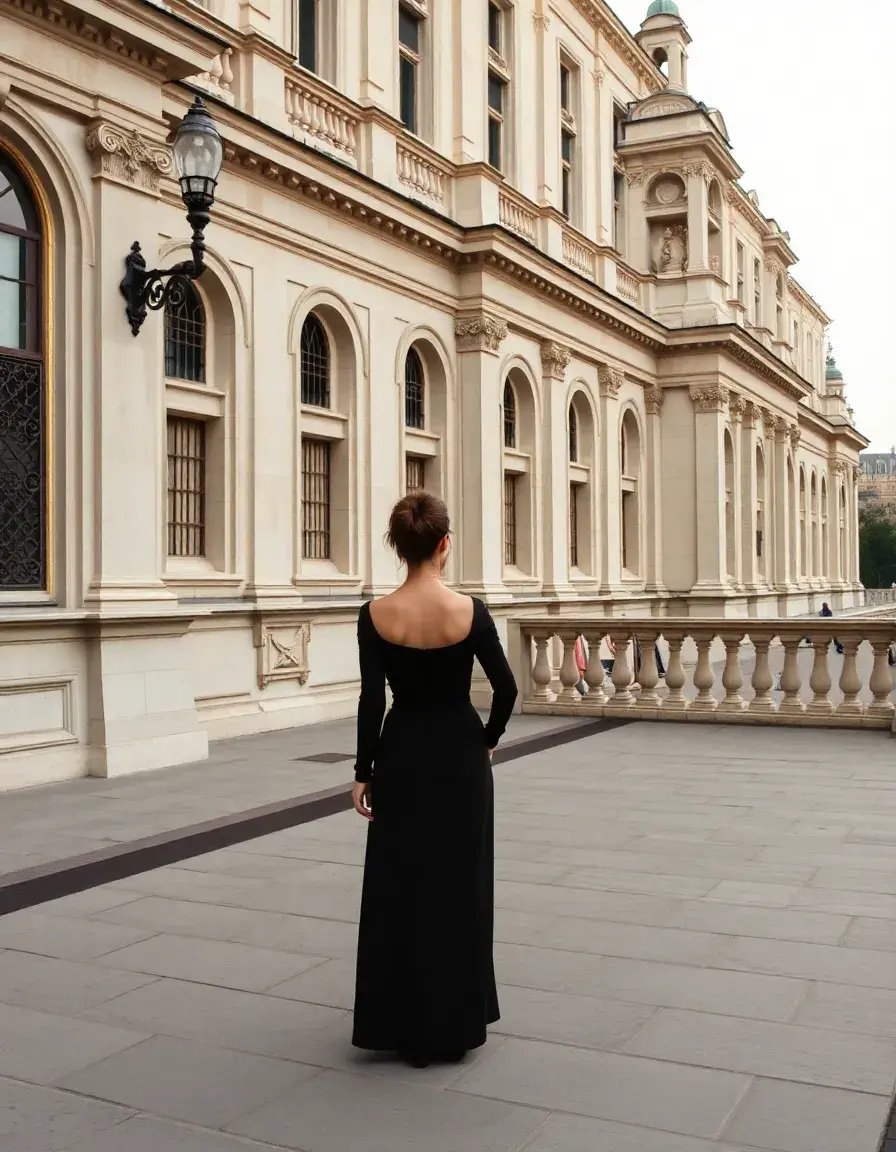 Robe longue élégante pour cérémonie civile