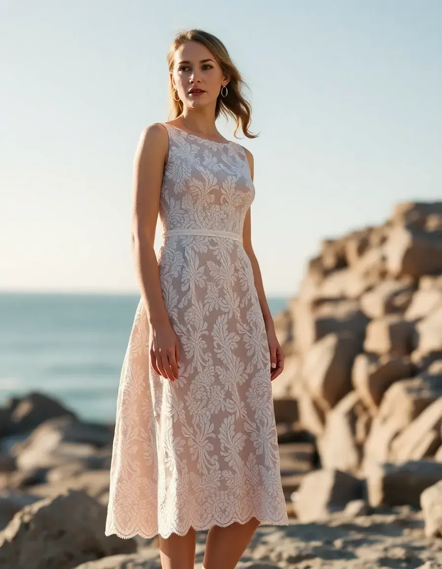 Robe en dentelle mariage civil