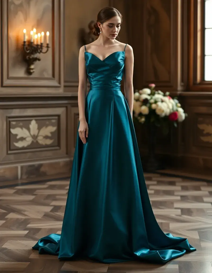 Robe en satin pour mariage civil
