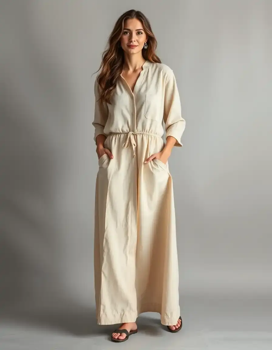 Robe en lin femme longue élégante
