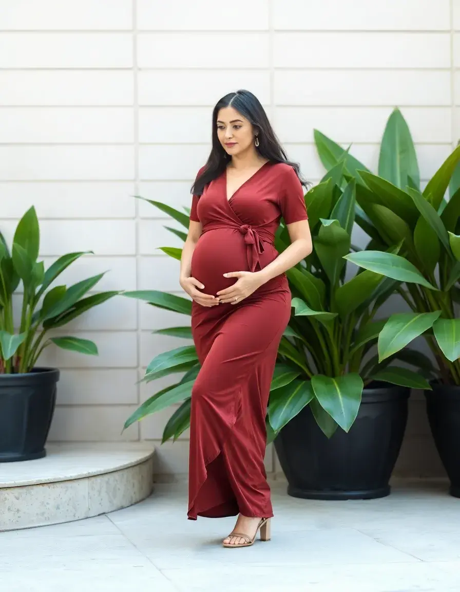 Robe femme enceinte portefeuille adaptable