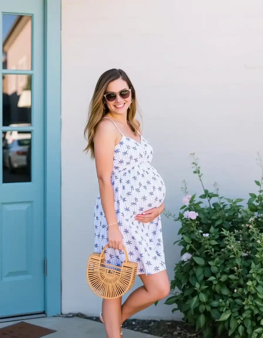 Robe femme enceinte décontractée pour l'été