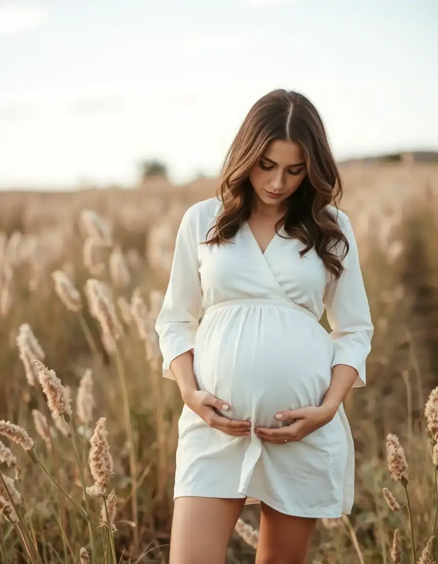 Robe femme enceinte droite en coton basique