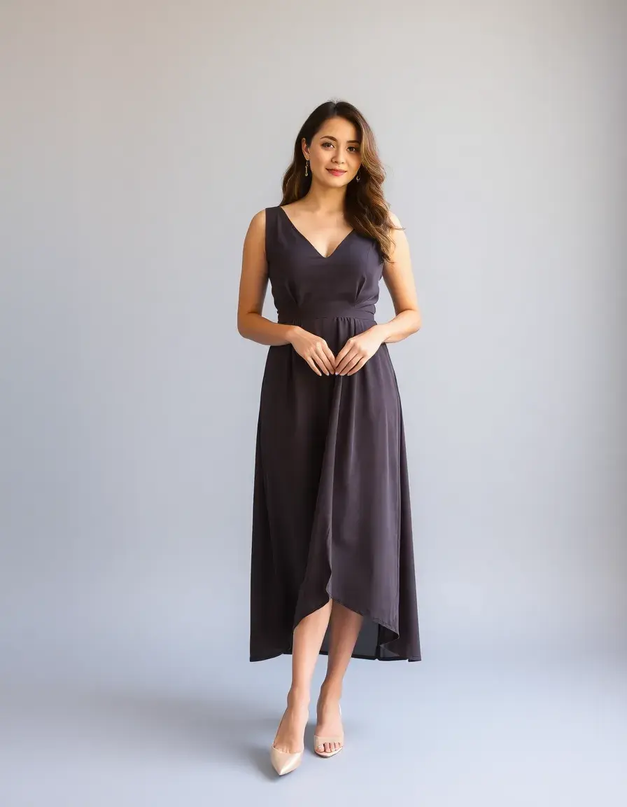 Robe coupe trapèze flatteuse pour femme ronde