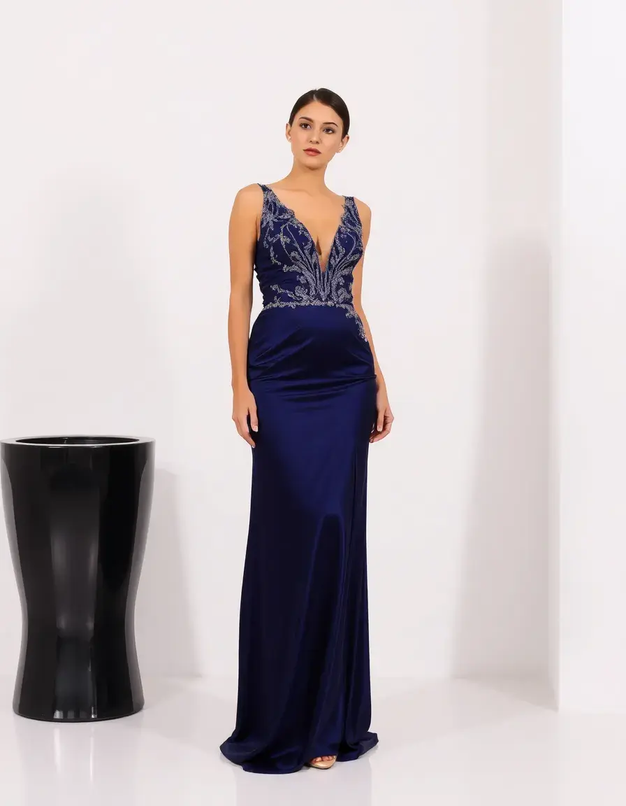 Robe de soirée longue pour femme ronde