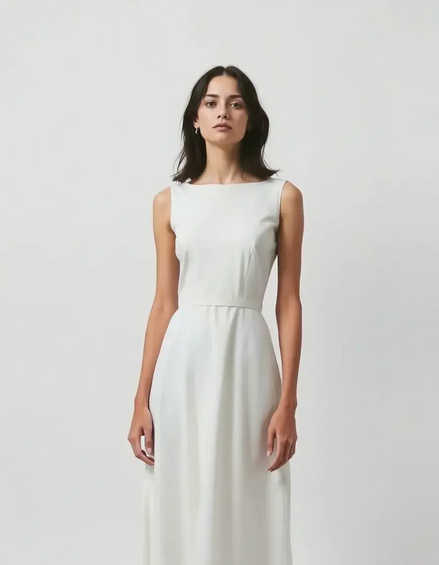 Robe minimaliste chic avec fils discrets