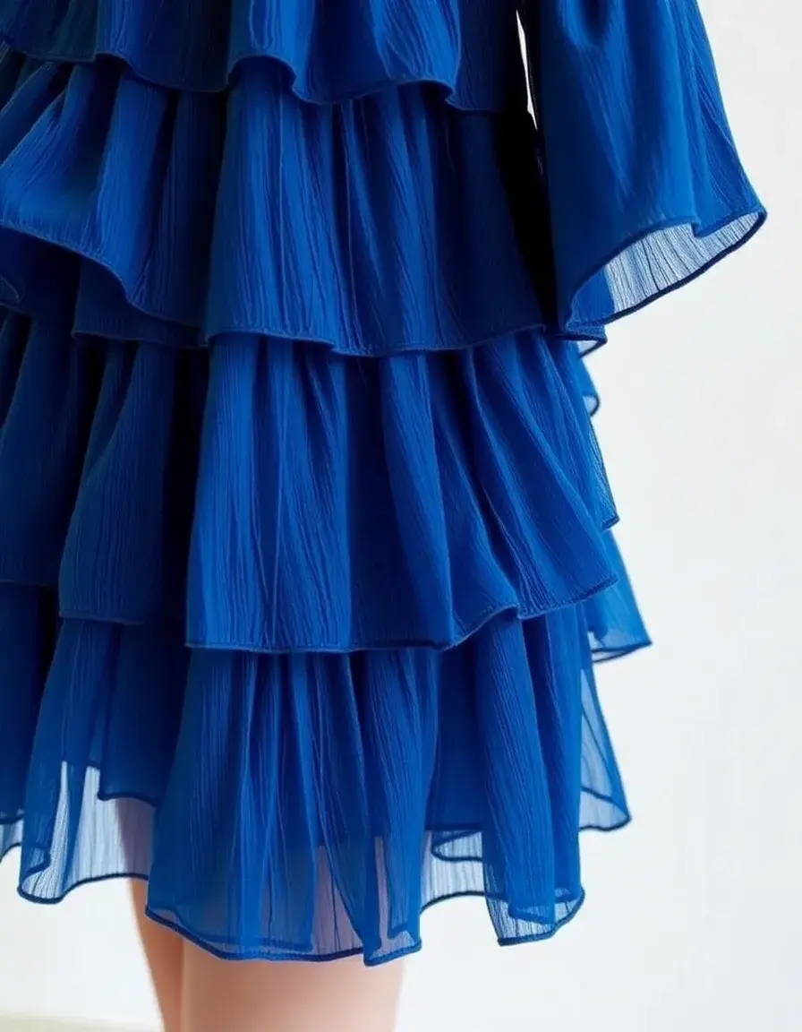 Robe à étages avec jeux de fils