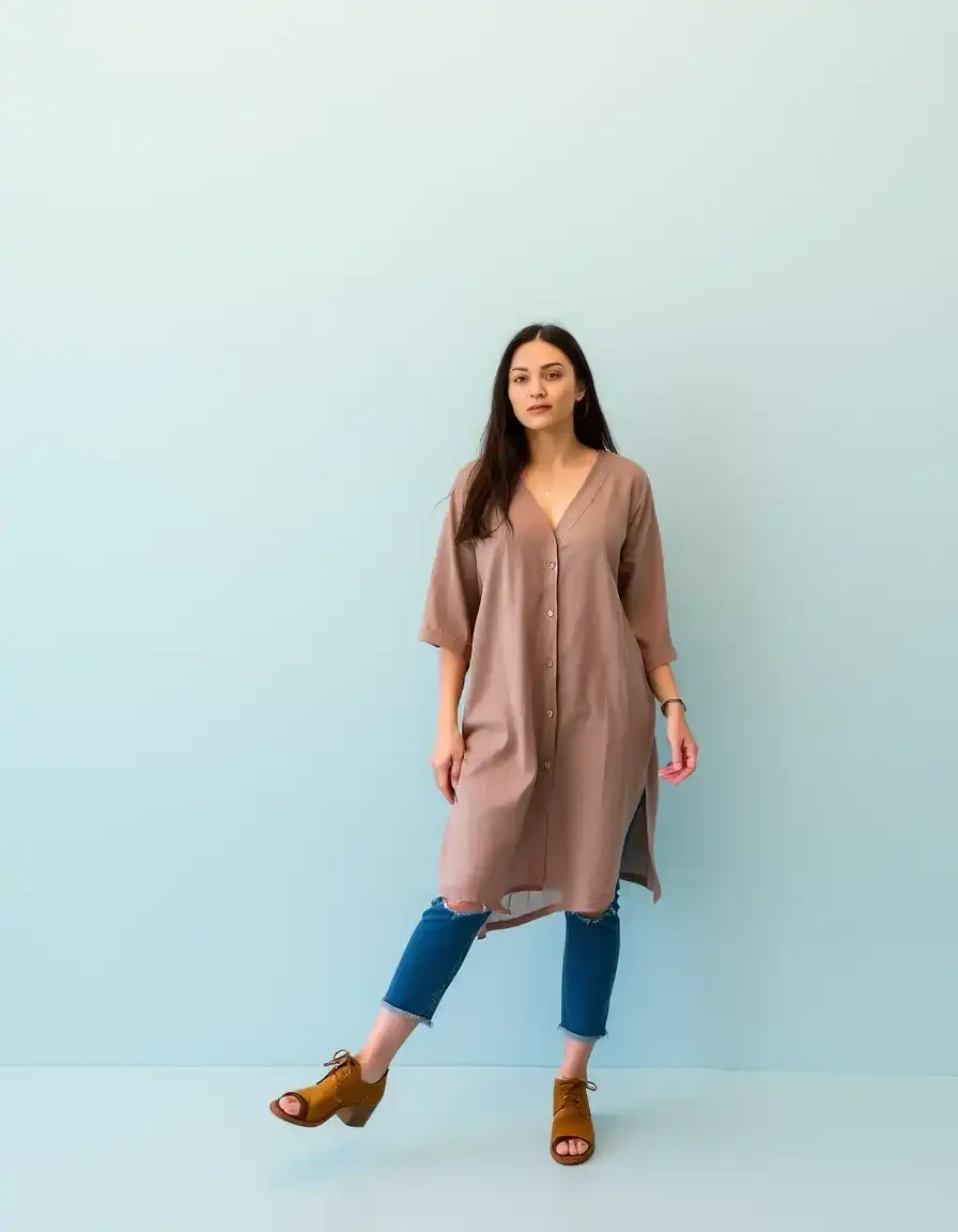 Casual Flowy Shift - Robe fluide femme décontractée