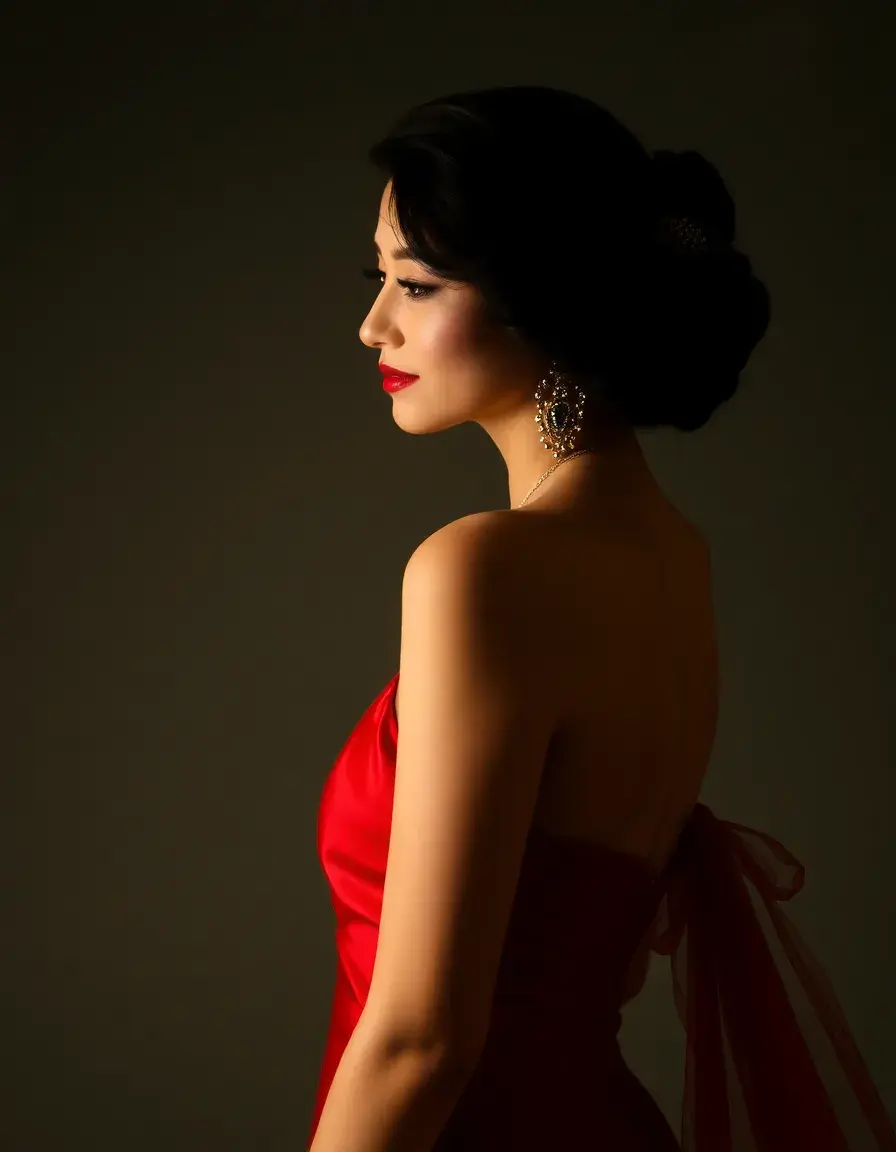 Robe rouge élégante pour femme