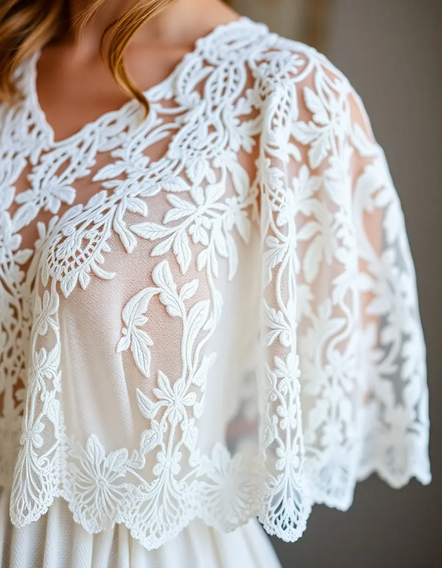 Robe en dentelle blanche femme