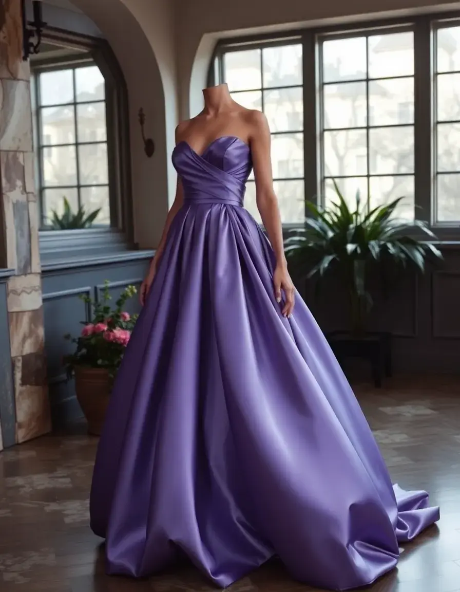 Satin Habillée Gown élégante