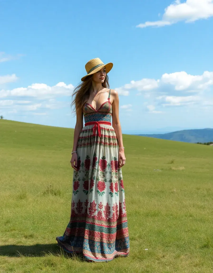 Artistic Bohème Maxi dress fluide et artistique