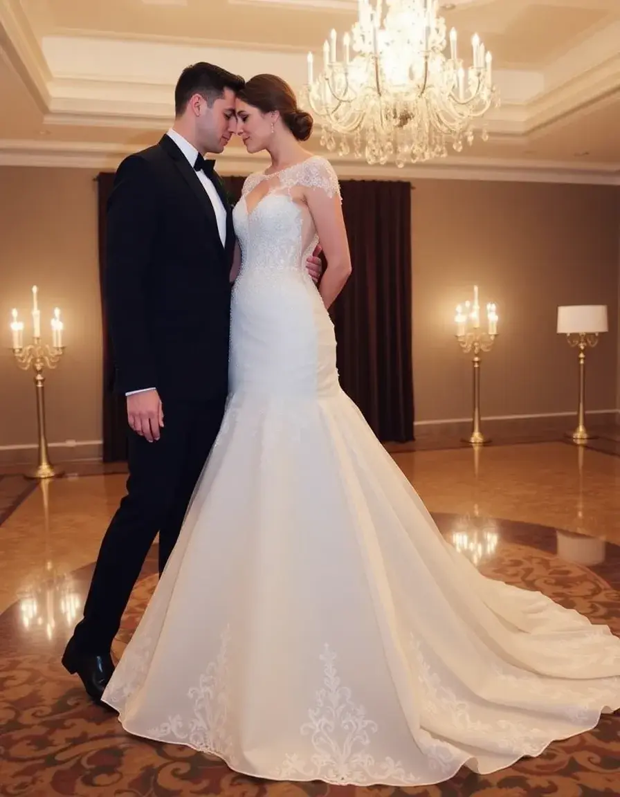 Robe de mariage élégante avec traîne