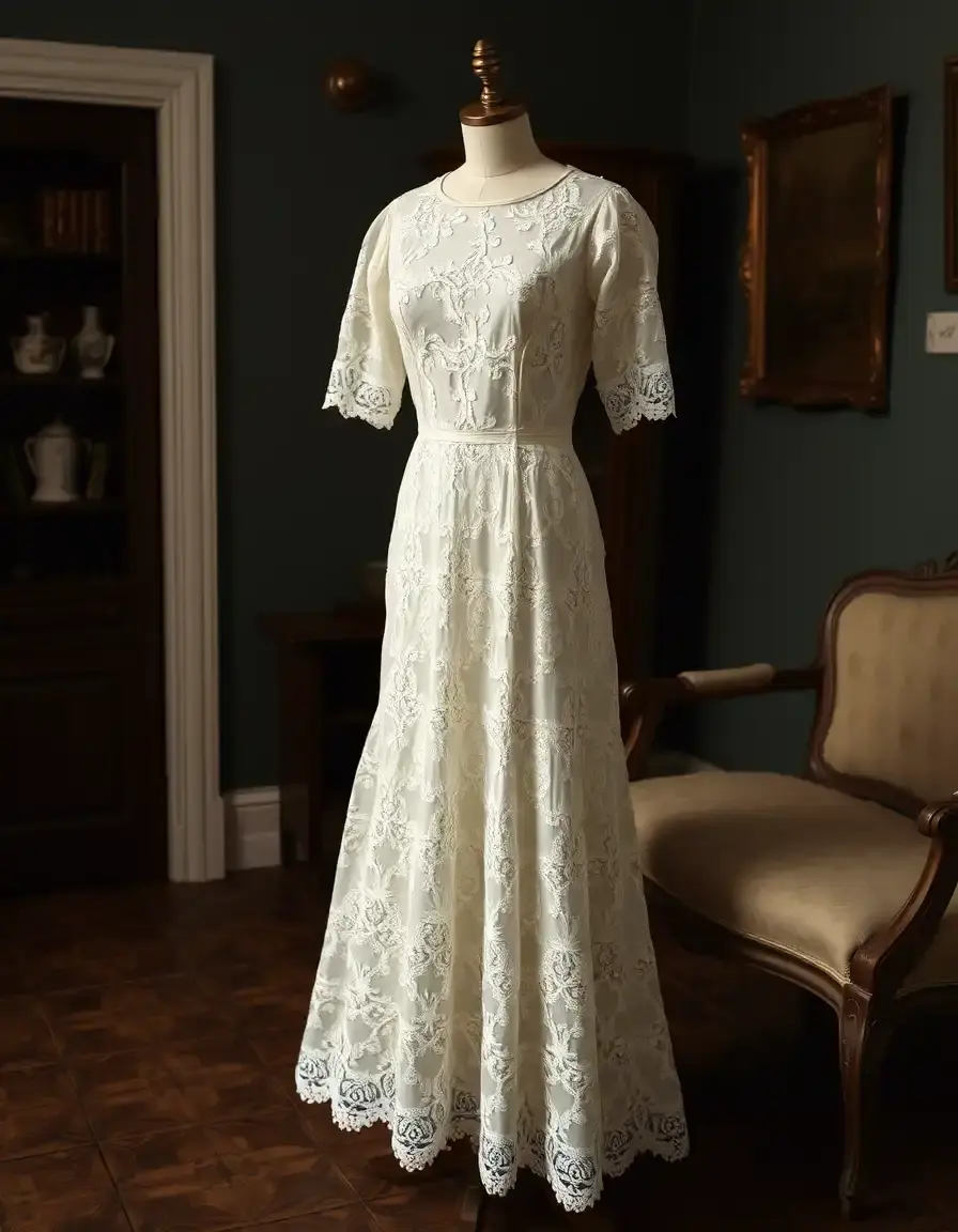 Robe de mariage vintage en dentelle