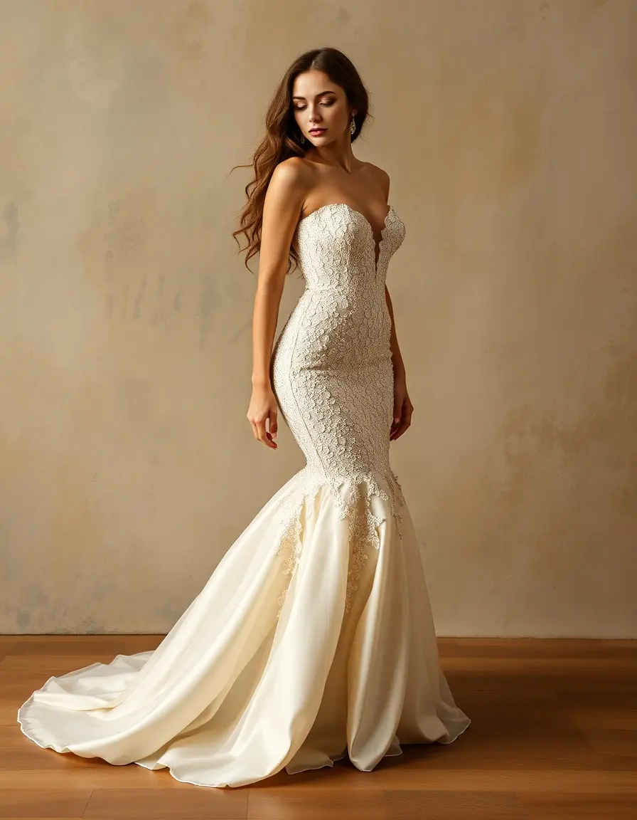 Robe longue mariage coupe sirène Mermaid Long Dress