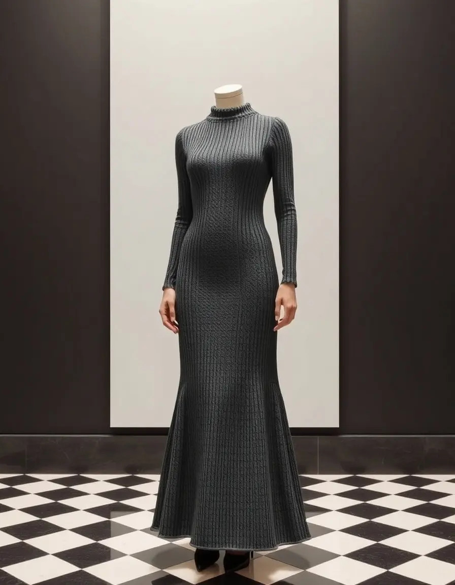 Ribbed Maille Dress - Robe maille côtelée