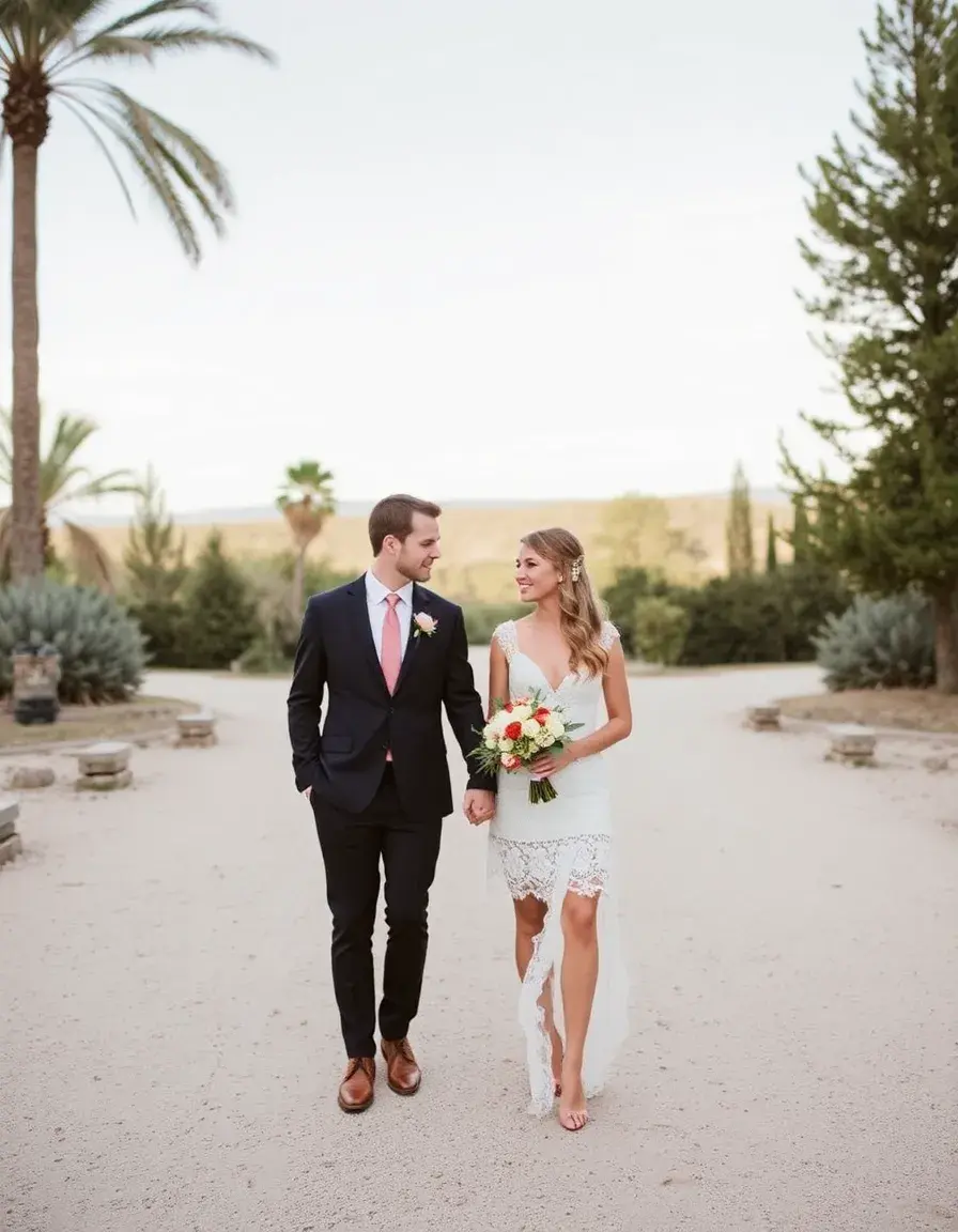 Robe de mariée courte style bohème