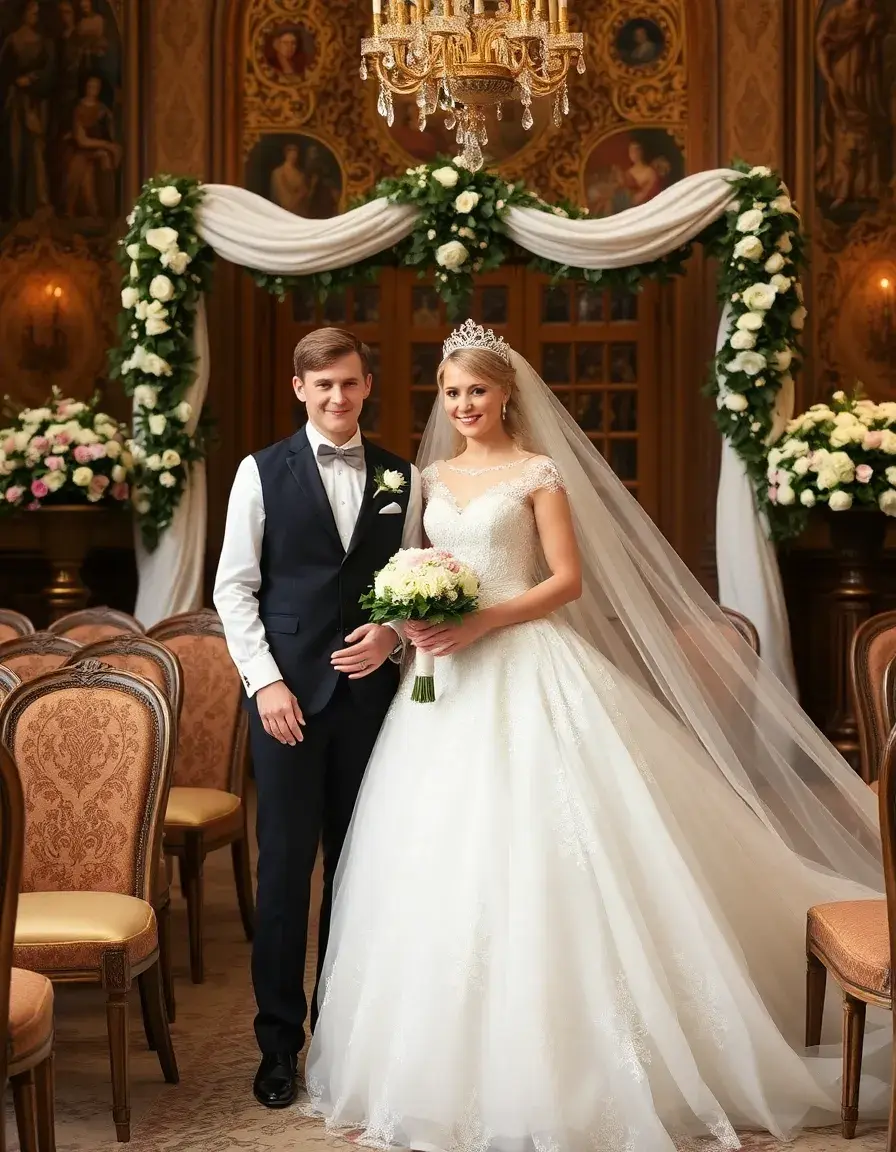 Robe de mariée princesse style vintage rétro