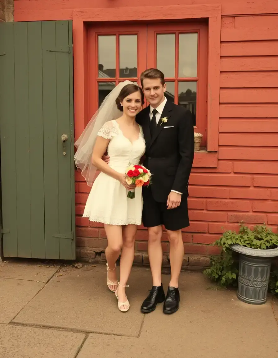 Robe mariée courte vintage