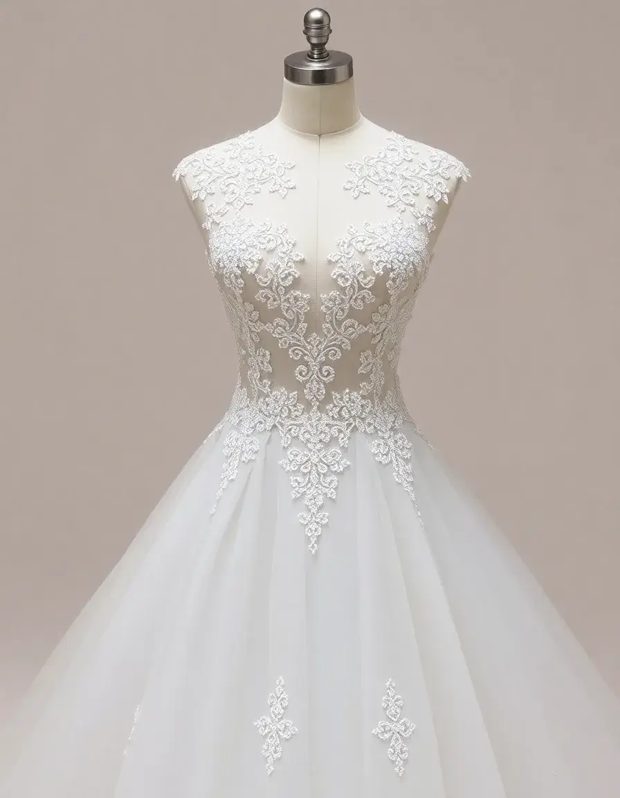 Robe de mariée princesse avec perles