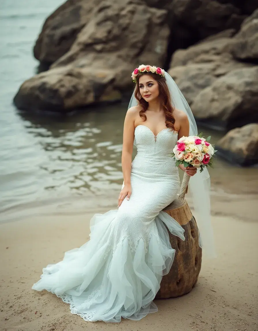 Robe de mariée sirène style vintage