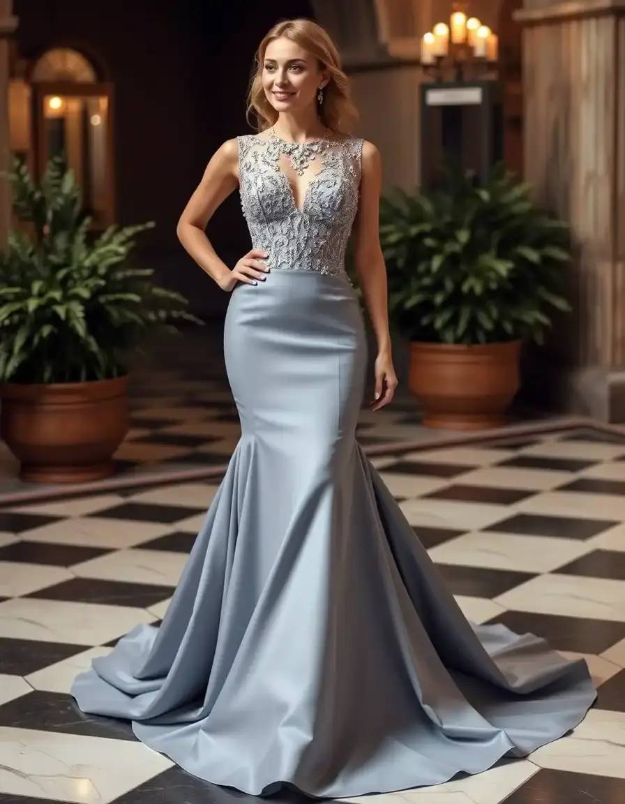 Robe de mariée sirène élégante et classique