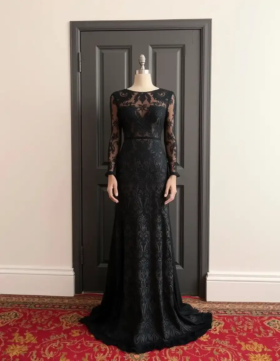 Lace Mi Long Gown - Robe mi-longue en dentelle