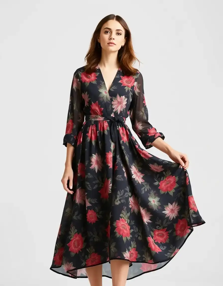 Printed Midi Women - Robe mi longue à motifs