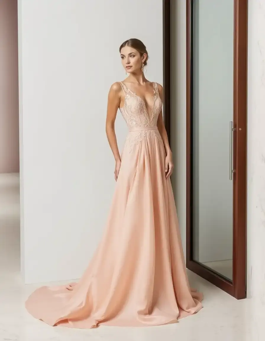 Elegant Midi Gown - Robe élégante mi-longue
