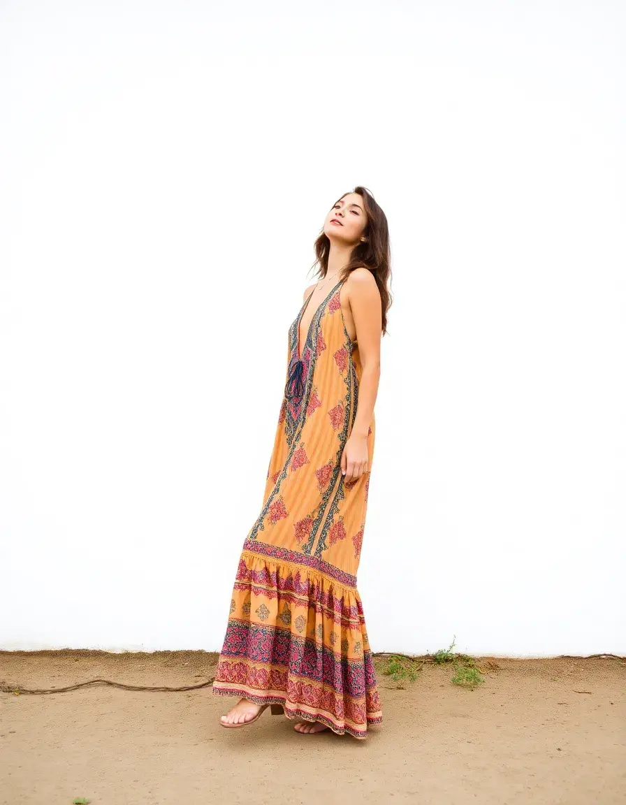 Boho Mi Long Dress - Robe bohème mi-longue