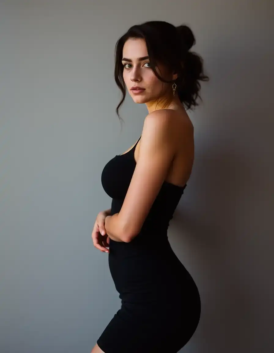 Robe moulante noire petite